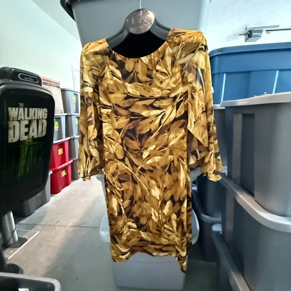 connected apparel | Dresses | Elegant Yellow Patterned Dress P6 | Poshmark